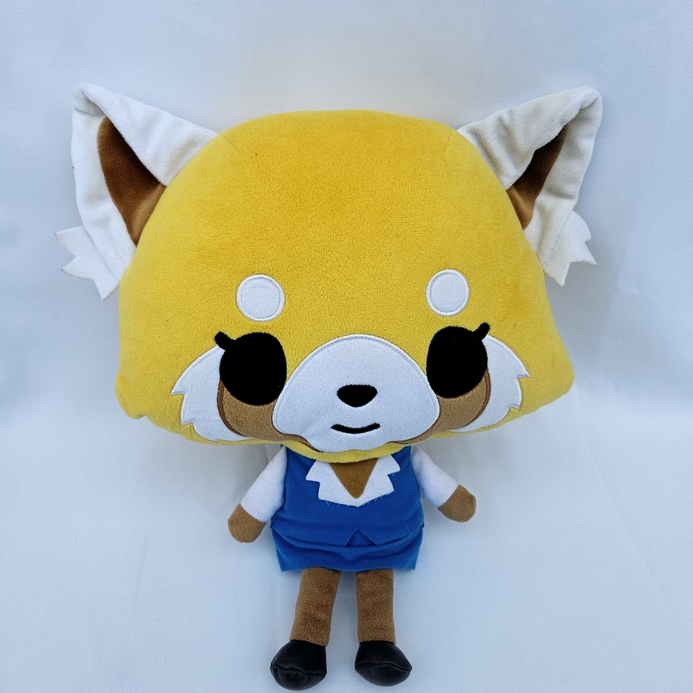 Sanrio Aggretsuko Retsuko Yellow Blue Stuffed Plush Happy Version Anime 2018
